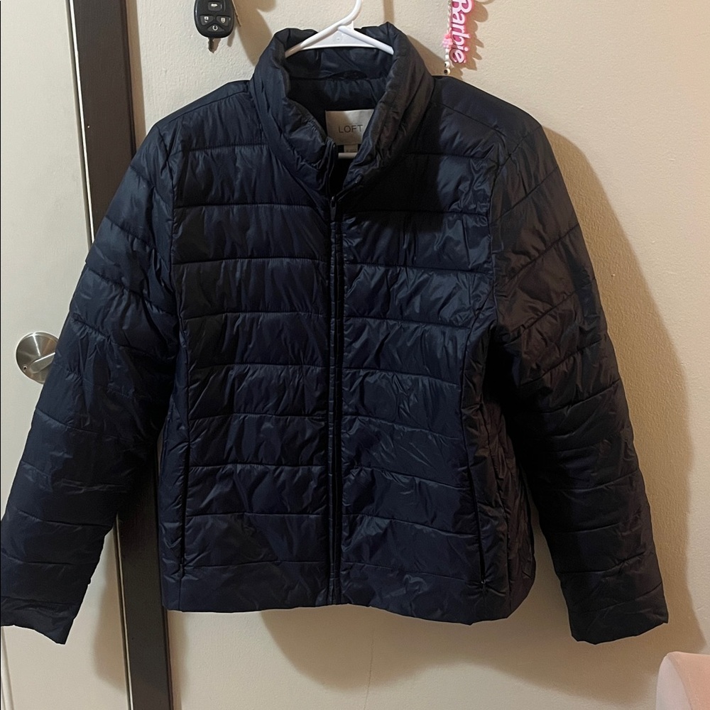LOFT Dark Blue Quilted Jacket